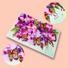 CUTE POPUP 3D Butterfly and Orchid Greeting Card - Handcrafted