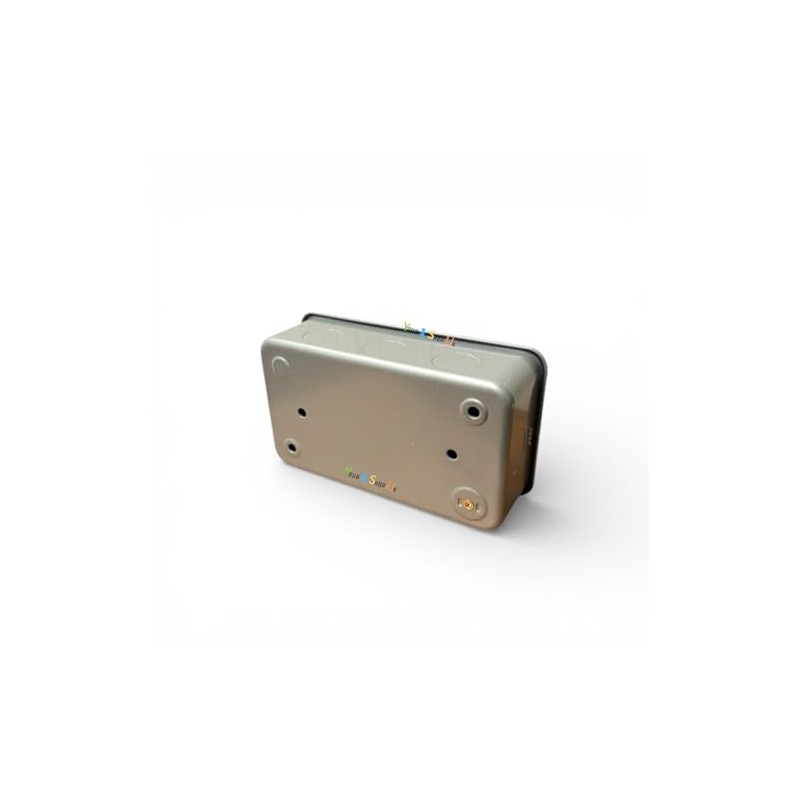 Metal Clad Blank Plate 2 Gang + Back Box Gang