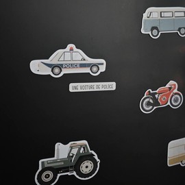 Ferflex - Educational Game for Children - Land Transport - Usable on All Magnetic Surfaces - Children 3 Years - 45 Magnets