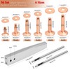 116Pcs, Copper Rivets and Burrs, #9 and #12 Burrs Setter,