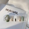 MunNail Pearl Tweed Nail Tips - Short Oval / MunNail