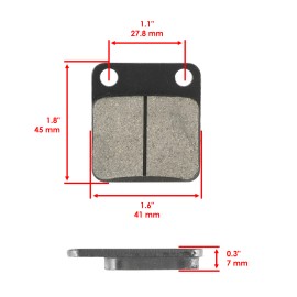 Caltric Brake Pads for Suzuki 500 LTA500 LTF500 Vinson 2004-2007 Front Brakes