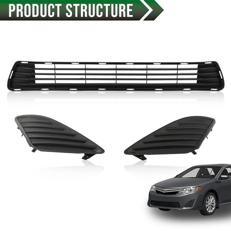 GRAND ORANGE Front Bumper Lower Grille Insert with Fog Hole