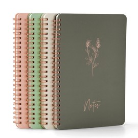 4 PCS Spiral Notebook, A5 60 Spiral Notebooks College Rules for Work, Premium Paper Smooth Writing Notebooks for Work