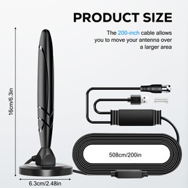 Digital TV Antenna -2025 HDTV Antenna for Smart T V Indoor, Amplified Indoor Antennas with Signal Booster, Detachable Amplifier, TV Antenna for Local Channels