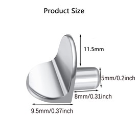 30pcs 5mm Shelf Support Pegs L Shape Solid Metal Furniture Shelf Bracket Pegs Pins for Kitchen Cabinet Bookcase Closet Wardrobe Cupboard Wood Glass Shelves Supports - Silver