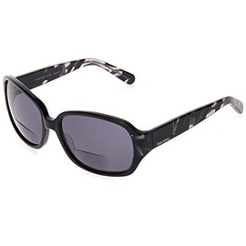 Vera Wang Women's Flint Square Reading Glasses, Black, 57 mm + 1.5