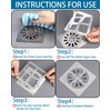 60PCS Disposable Shower Drain Hair Catcher Stickers, Adhesive Mesh Trap
