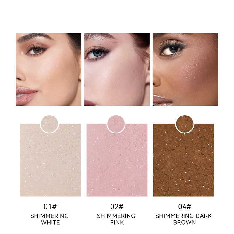 Eazerom 19 Glow Setting Powder, Loose Powder, Transparent, Natural, Transparent