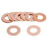 sourcing map 10 Pcs 10mm Inner Diameter Copper Washers Flat