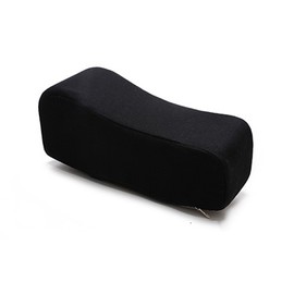 Ergonomic Chair Armrest Pads Gaming Chair Armrest Cushions Elbow Pillow Curved Model for Computer Wheelchair Black Cotton Front 10cm Back 7cm