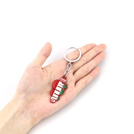 3D Snake Emblem Metal Keychain Fit For Alfa Romeo Stelvio Giulia Giulietta Mito GT Key Ring Gift (Red), Red, 4''