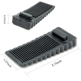 Door Stopper Floor, Pack of 5 Door Wedges Non-Slip Rubber, Door Stopper Wedge Rubber, Height Adjustable Window Stopper Wedge, Non-Toxic, No Unpleasant Smell, for Hard Floors, Bathroom, Balcony Door,