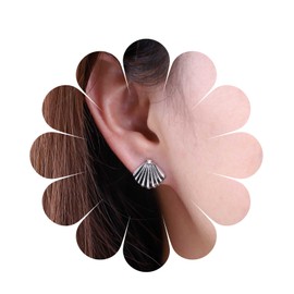 Inilbran Boho Shell Earrings Silver Shell Earrings Vintage Shell Earrings Beach Shell Dangle Earrings Jewellery for Women and Girls, Zinc, No Gemstone