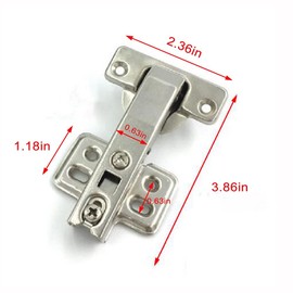 2 Pieces Corner Cabinet Door Hinge Cabinet Hinge DTC 180 to 90 Degree hingesFull Coverage Adjustable Installation Door Hinge