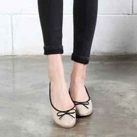 Women's Spring Ribbon Women's Shoes Flat Shoes VRS-Ribbon Flat-Beige/245