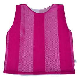 Sterling Sports 10 X Pack Football Training Bibs with Double Sided - Quick Dry Training Bibs For Football, Soccer, Cricket, Hockey & Basketball (PInk/White, Youth (Small, Medium & Large men))