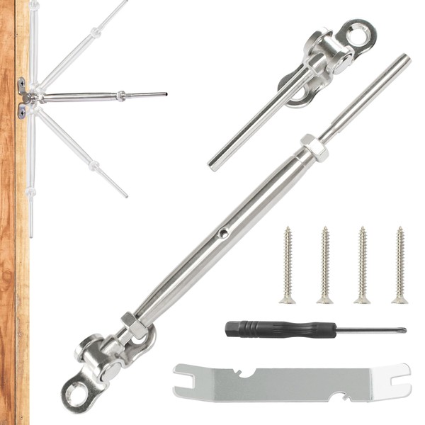 Sidasu 10 Pairs Cable Railing Kit Swage Toggle Turnbuckle -