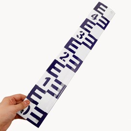 Enamel Water Level Gauge, Portable 19.68 Inch Blue Staff Gauge for Measuring Water Levels in Pools, Reservoirs, and Hydrological Studies, Clear Scale Markings