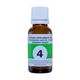 Schuessler Salts Globules Remedia Potassium Chloratum D6 No. 4
