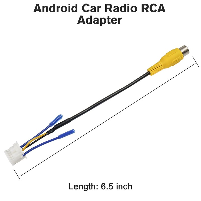 zenoruslky 10 Pin Backup Camera Cable Android Radio RCA Cable