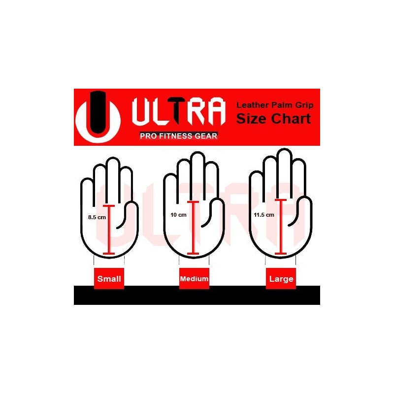 ULTRA FITNESS Leather Grips Gymnastic Palm Protectors Hand Guards Gym