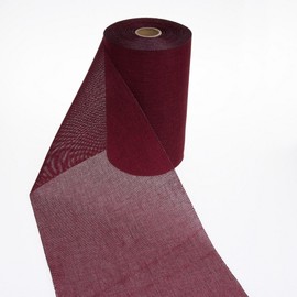 Deko As Shabby Chic table runner in linen look, polyester, odourless, burgundy, 20 cm x 25 m