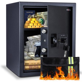 Safe for Home, 1.7 Cubic Feet Safe Box with Electronic Digital Keypad, Fireproof Bag, Removable Shelf, Money Box for Money, Documents, Office, Hotel and Personal Use, 13.78"D x 12.99"W x 16.54"H