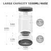 Luvan Hourglass Pickle Jar with Strainer Flip - 46oz Glass