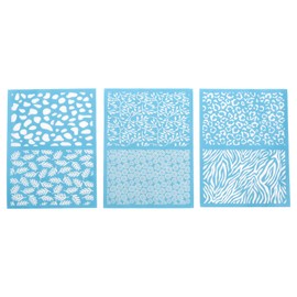 3 Pieces Silk Screen Printing Stencils Clay Accessories for DIY Crafts Jewellery Making 12 x 16 cm