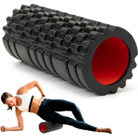 Foam Roller, Schaumstoffrolle zur Muskelmassage, zur Linderung von Muskelverspannungen, Druck auf Rücken, Wirbelsäule und Beine, revitalisiert den Körper 30 × 8 cm