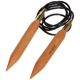 KnitPro 150 cm x 20 mm Basix Fixed Circular Needles, Birch