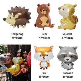10PCS Animal Balloons,XIACIBDUS Safari Animal Balloons for kids, Foil Balloons, Woodland Animal Party Balloons for Birthday Cute Baby Shower Safari Jungle Theme Party Decorations