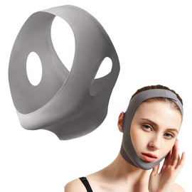 NJCXOLA V-line mask, V face masks, reusable V-line mask, for double chin and sagging facial skin, can be used at any time, grey