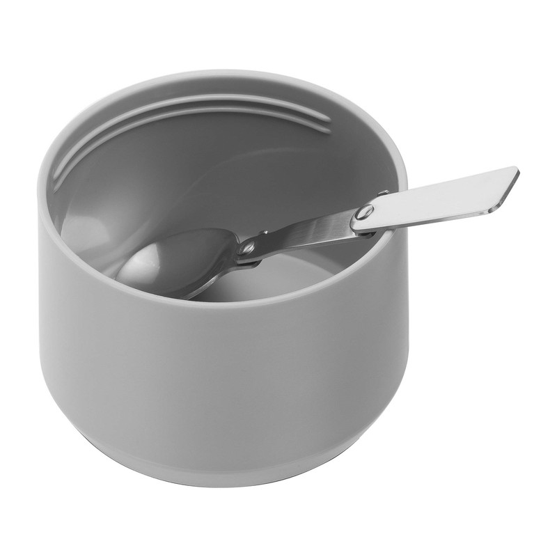 ZWILLING Thermo 23.6-oz Food Jar with folding Spoon, 700ml, Silver-White