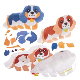Baker Ross CN133 King Charles Spaniel Cushion Sewing Kits - Pack of 2, Sewing Craft Kits for Kids