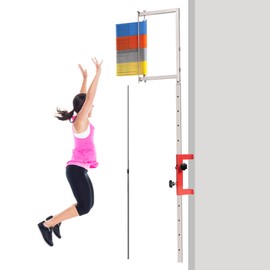 RTFLYKAY Wall Mounted Vertical Jump Measurement Tool, Adjustable Height Vertical Jump Tester Outdoor Use, 27.5"-47" Wall Mounted Vertical Jump Trainer,Used for Basketball and Volleyball High (Grey)