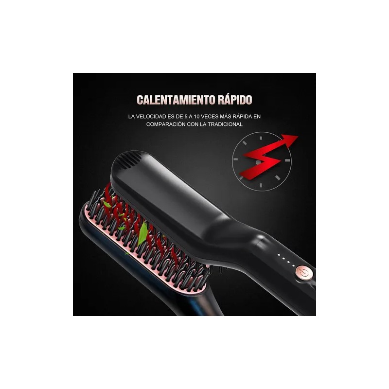 Cepillo Eléctrico Para Alisar Barba Y Cabello