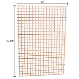 24 in. x 35-3/4 in. x 3/8 in. Unfinished Square Solid North American Hard Maple Lattice Insert Panel