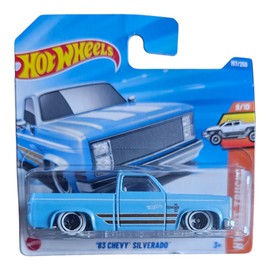 Hot Wheels '83 Chevy Silverado, Blue, Die-Cast Model Car, 157/250
