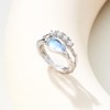 Cicy Bell Womens Platinum Plated Moonstone Cubic Zirconia Delicate Eternity