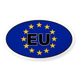 CafePress European Union (EU) Oval Sticker Oval Car Bumper Sticker