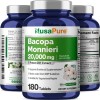 NusaPure Bacopa Leaf Monnieri Extract 20,000 mg 180 Tablets Extract