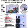 EMOON 2 Pack Silent Sweep Quartz Clock Movement Mechanism with