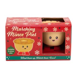 Fizz Creations Christmas Marching Mince Pies Game. Includes 2 Wind-Up Marching Mince Pies. Family Christmas Race Game. Great Stocking Fillers. Novelty