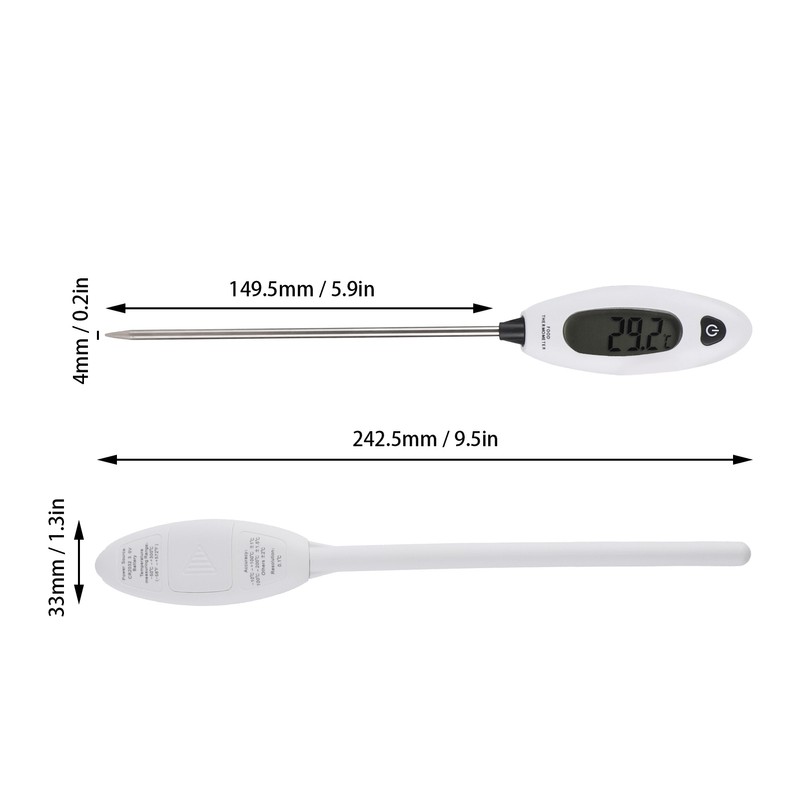 Food Thermometer Digital Meat Water Milk BBQ Cooking Probe Household