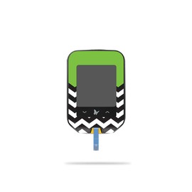 MightySkins Skin Compatible with Abbott Freestyle Precision Neo - Lime Chevron | Protective, Durable, and Unique Vinyl Decal wrap Cover | Easy to Apply, Remove, and Change Styles | Made in The USA