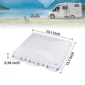 HOMEE Rv Roof Vent Cover Replacement 13 x13 inch Universal White Vent Lid for Camper Trailer Motorhome Bathroom, 1 Pack
