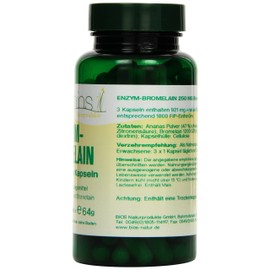 Bios Enzym-Bromelain 250 mg, 100 Kapseln, 1er Pack (1 x 64 g)
