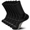 BULLIANT Men's 6 Pairs Work Socks Hiking Socks Running Socks
